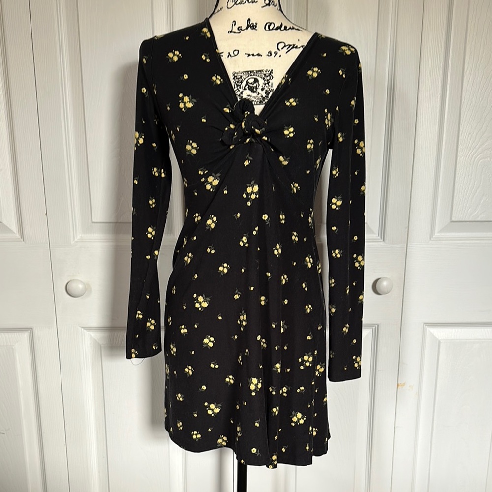 Floral Black Dress